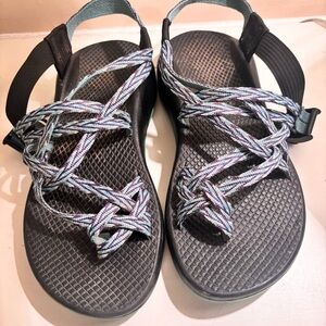 Chaco Black and Gray Women's Sandals